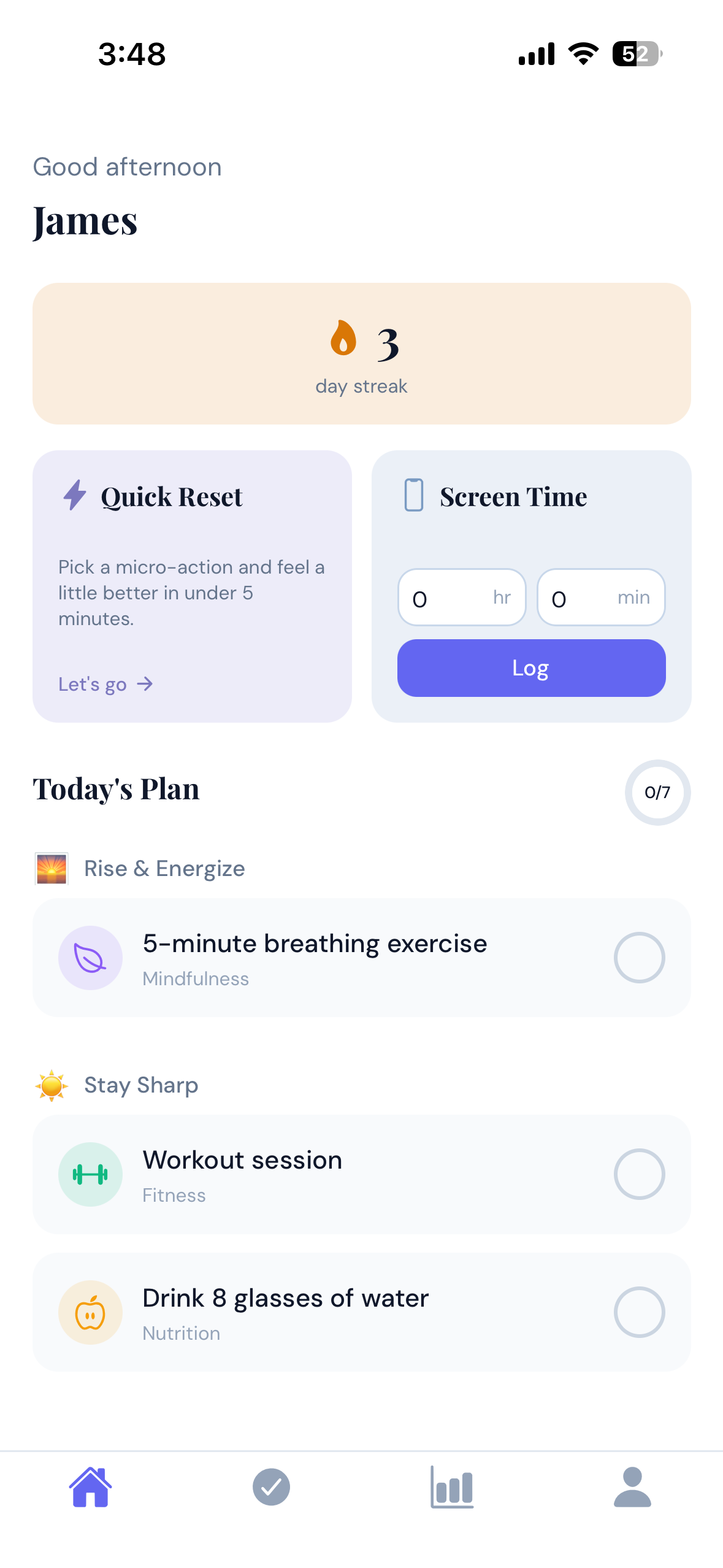 Everward Home Screen
